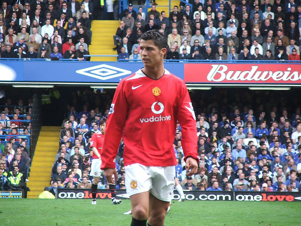 A young Cristiano Ronaldo playing for Manchester United against Chelsea — file photo from the era he shared with Wayne Rooney