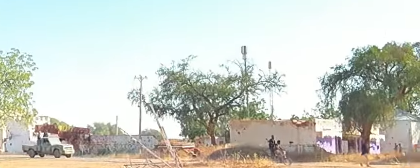 Rapid Support Forces fighters in El Fasher, Sudan, during the RSF siege of the Darfur city