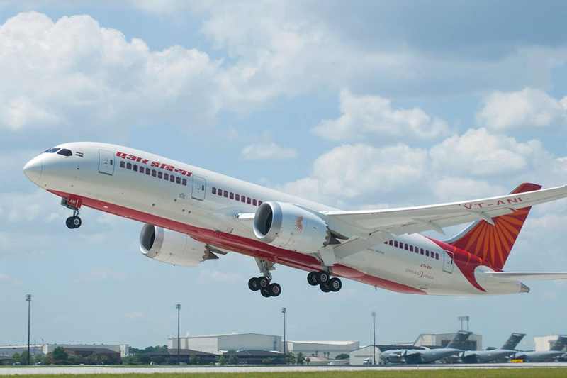 Air India aircraft as Riyadh flights are suspended through October 10 after Houthi attacks