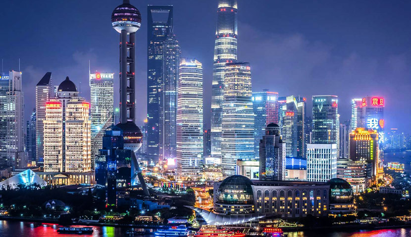 The Shanghai skyline at night — China's consumer economy remains the slow lane, with retail sales growth of just 1.1 percent in September, file photo