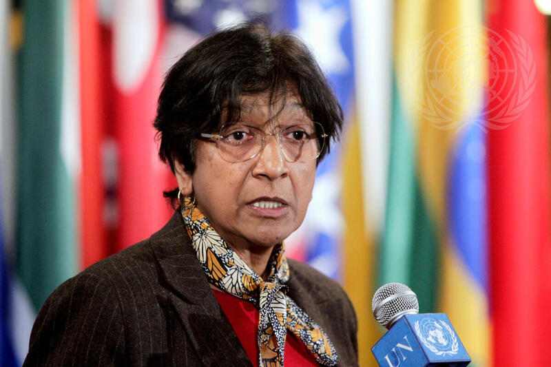 Navi Pillay, former ICC judge and 2026 Nobel Peace Prize winner, speaking at the United Nations