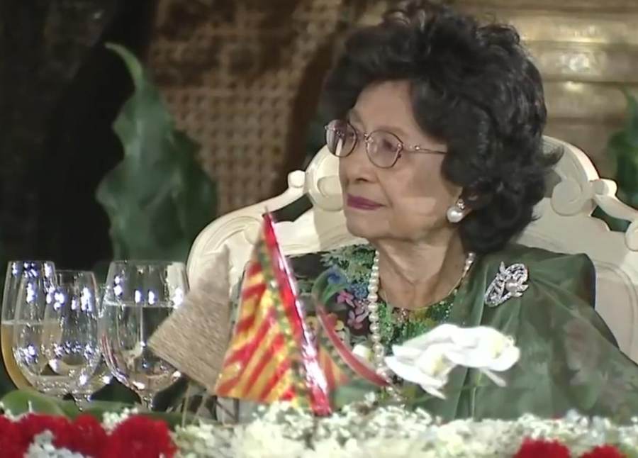 Tun Dr Siti Hasmah Mohamad Ali in 2019 — the pioneering doctor and wife of Malaysia's Mahathir Mohamad died September 28, 2026, at age 100