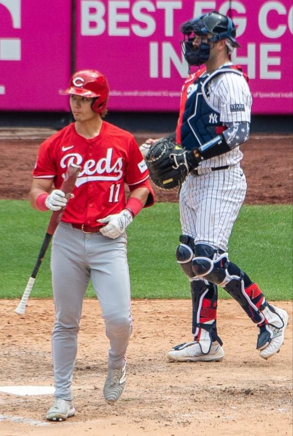 Yankees catcher Austin Wells (2024 season); his eighth-inning double was New York's only hit in ALDS Game 1