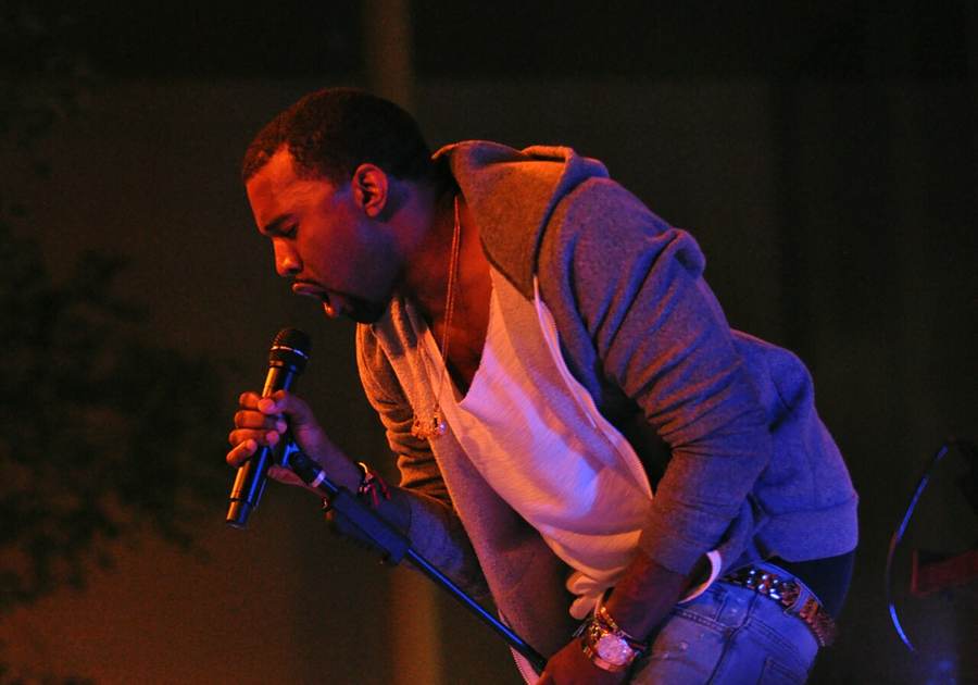 Kanye West performing at the Museum of Modern Art in 2011, a file image used for analysis of his cancelled Russia dates