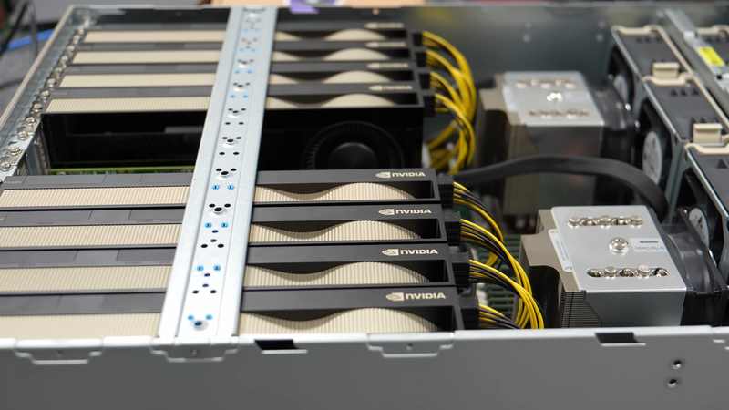 Nvidia GPU server rack illustrating AI spending sustainability and demand for computing capacity