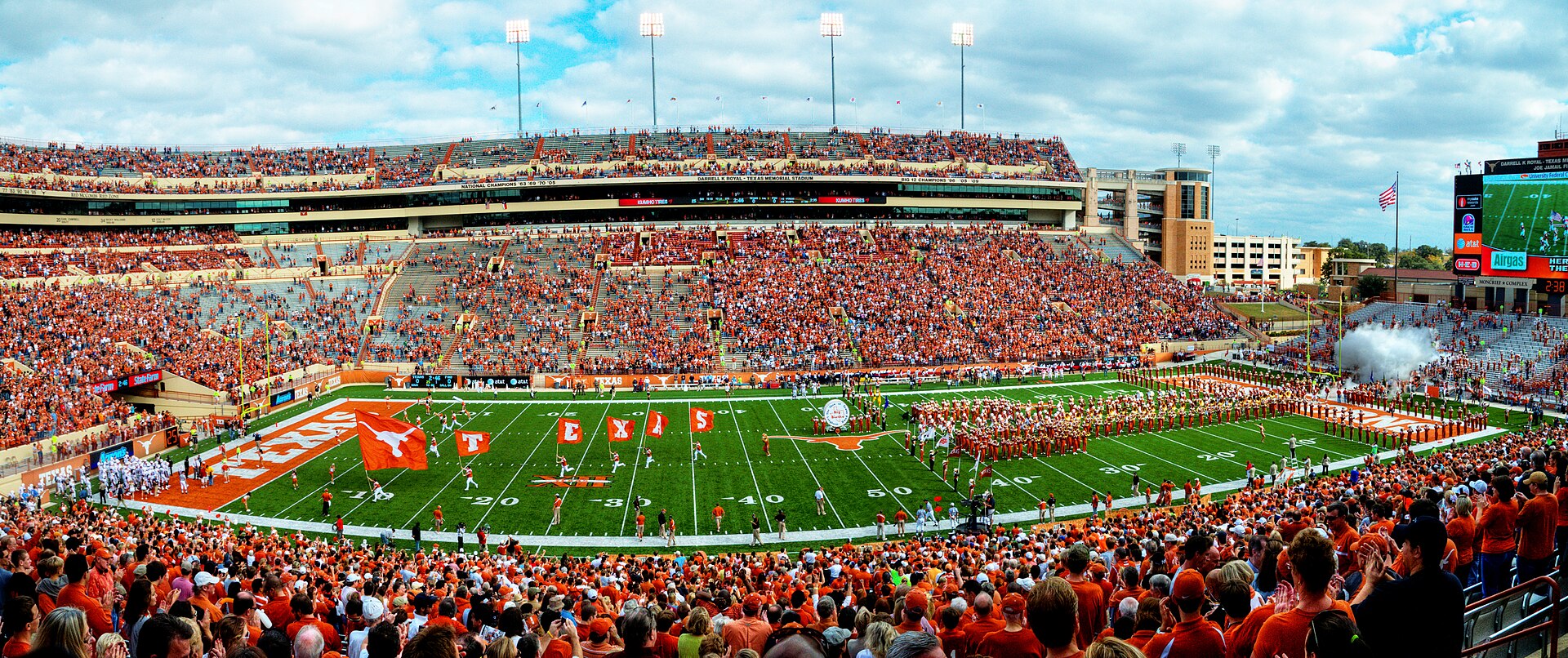 Darrell K Royal–Texas Memorial Stadium in Austin, where Texas beat Ole Miss 34-27