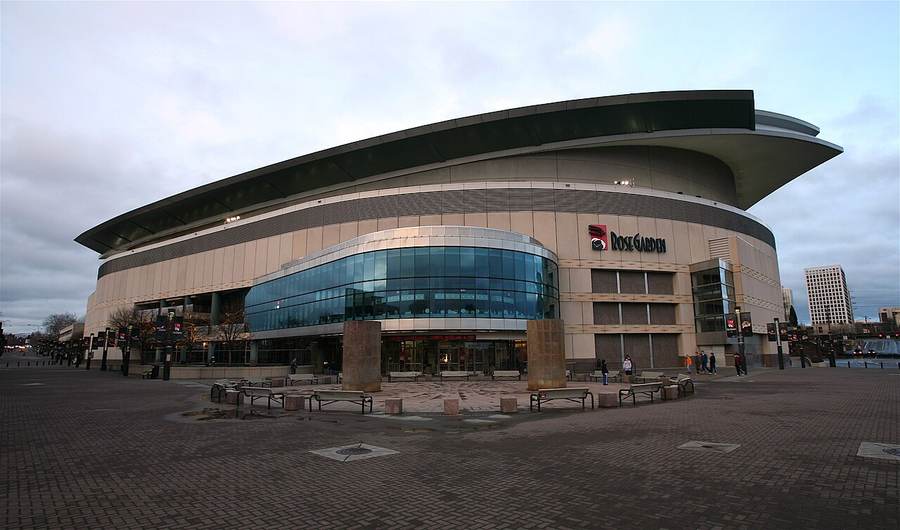 Moda Center in Portland, home arena of the Trail Blazers searching for a new TV announcer