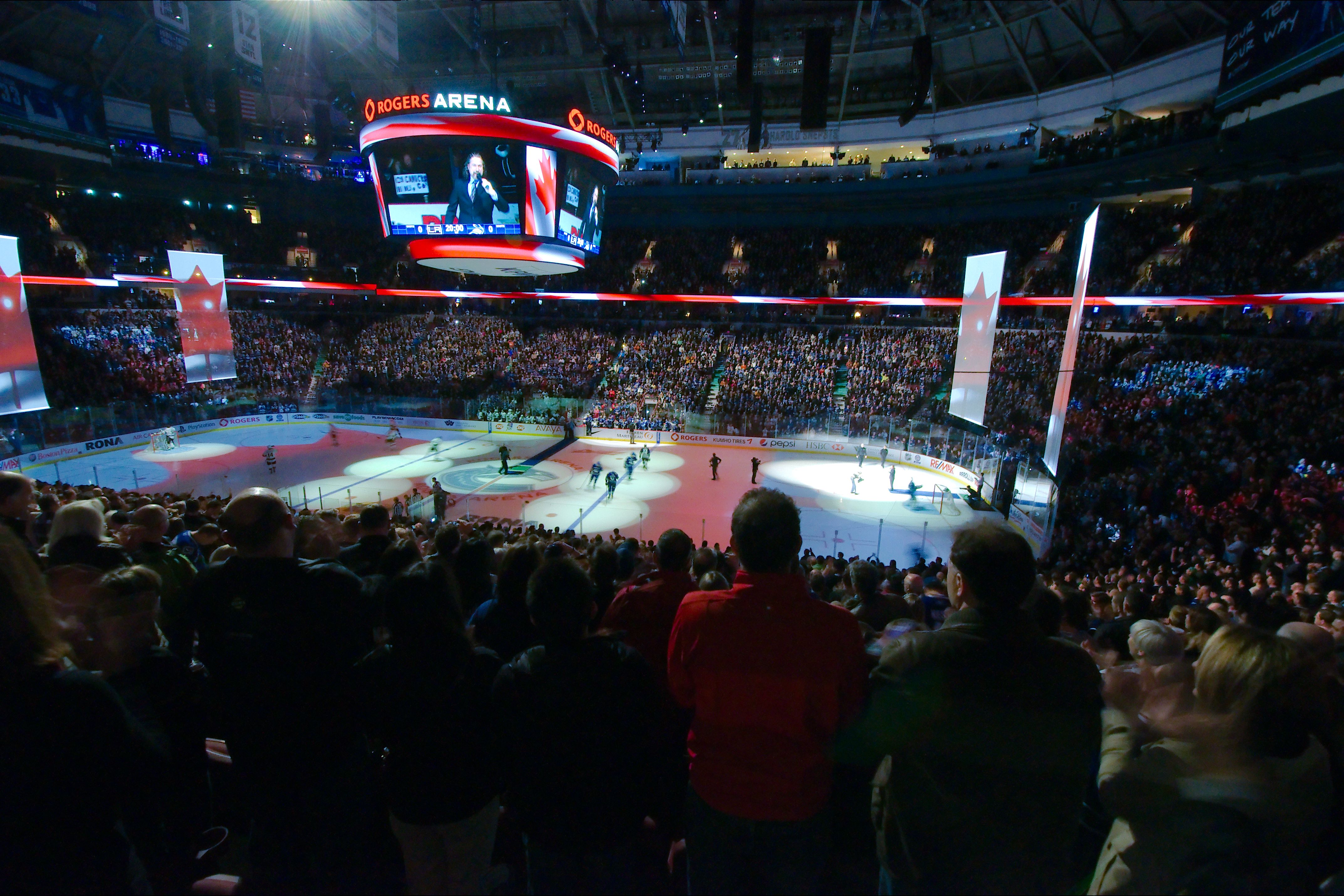 Rogers Arena in Vancouver, where Quinn Hughes played his first game back against the Canucks, file photo