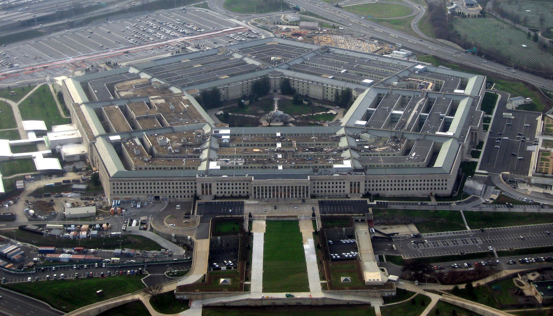 Aerial view of the Pentagon, headquarters of the U.S. Department of Defense