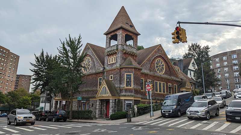St. Stephen's church in the Marble Hill Bronx neighborhood near the ICE shooting