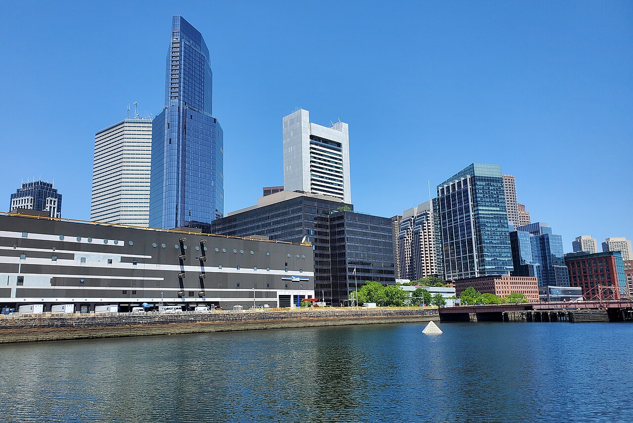 Downtown Boston skyline from Fort Point Channel, home city of ASI in the ASI $3 billion valuation story