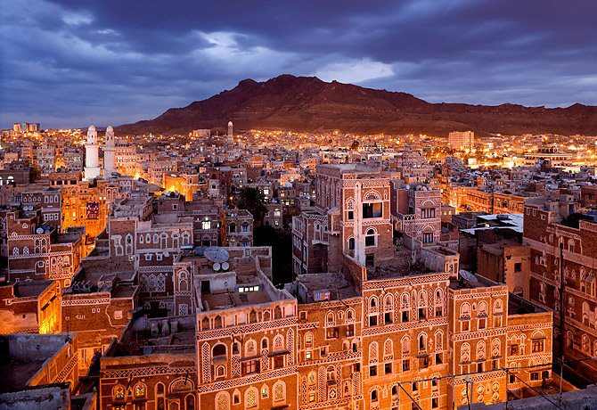Sana'a, the Houthi-held Yemeni capital — coalition says airport threats originated from Sanaa, Saada and Amran
