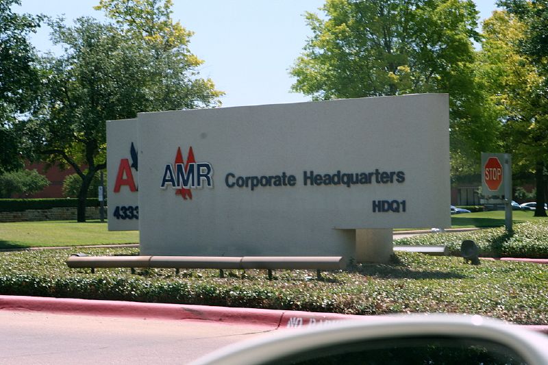 American Airlines corporate headquarters sign in Fort Worth Texas — AAL Q3 2026 earnings