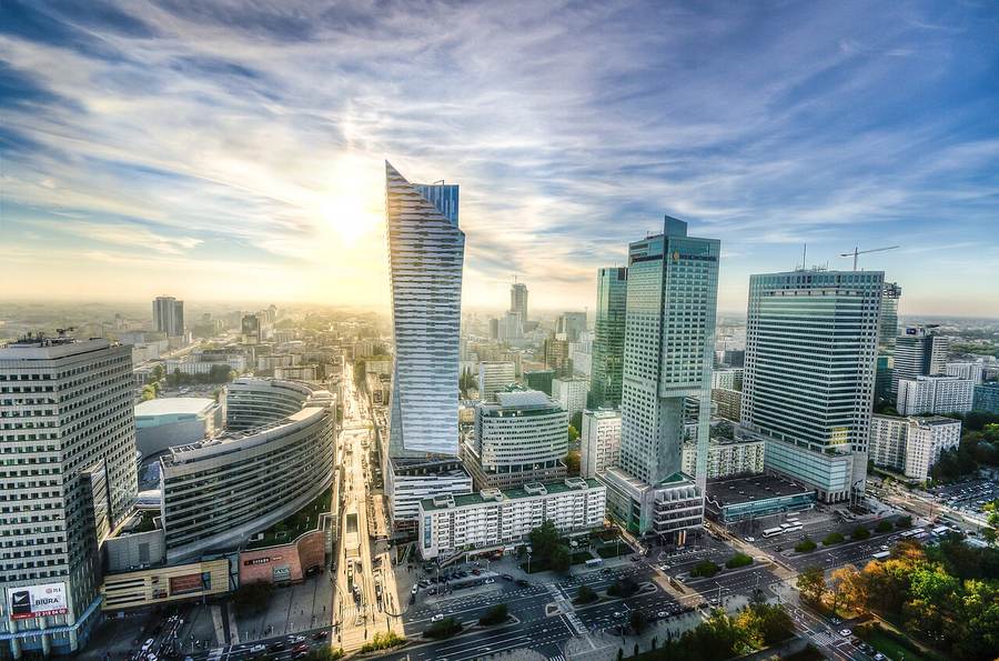 Downtown Warsaw, Poland, where the NATO future meeting is planned for November 2026