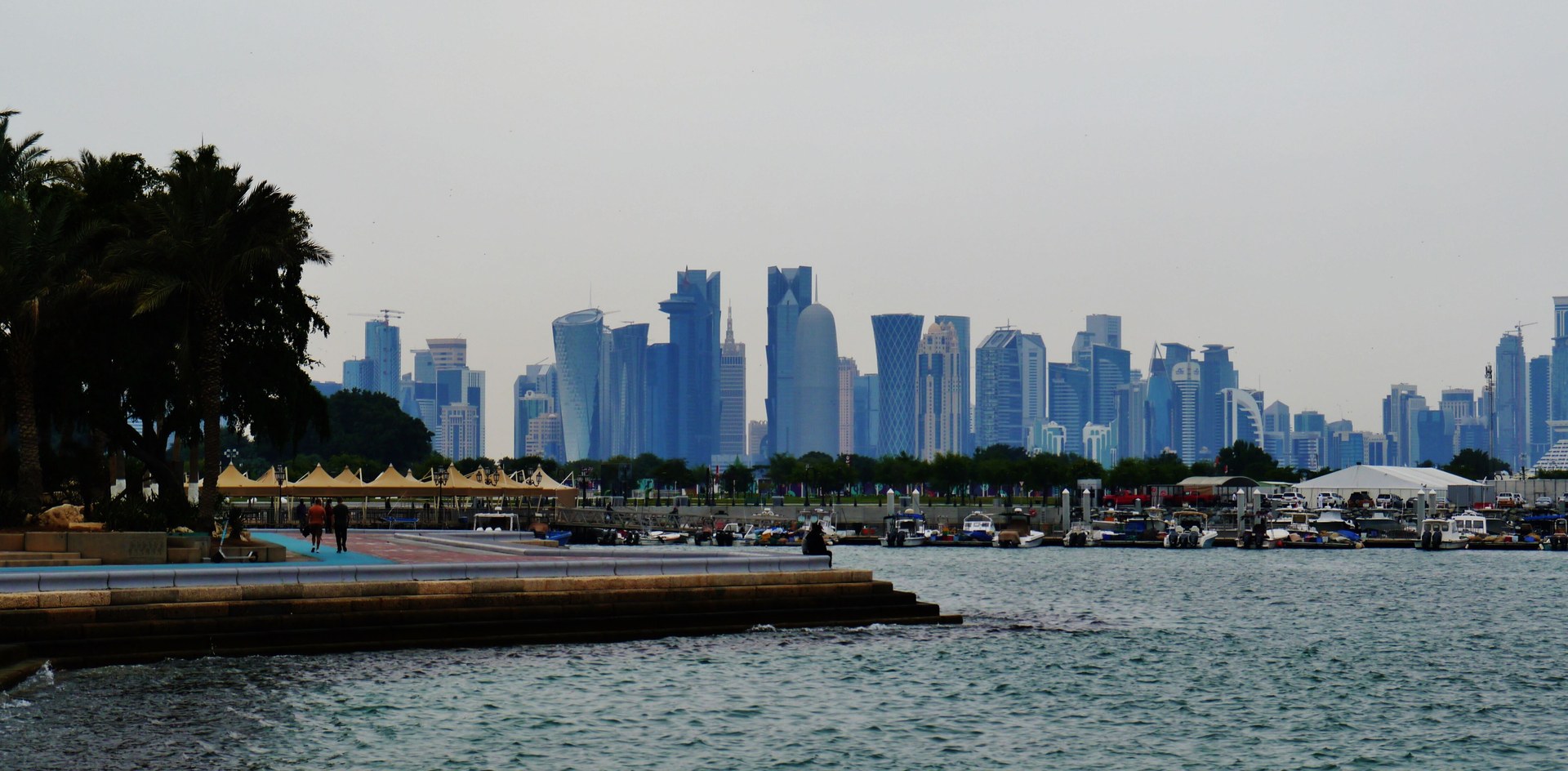 The Doha skyline seen from the Corniche in Qatar, the capital hosting the US Iran talks Doha mediation as Qatari mediators try to restart US Iran negotiations