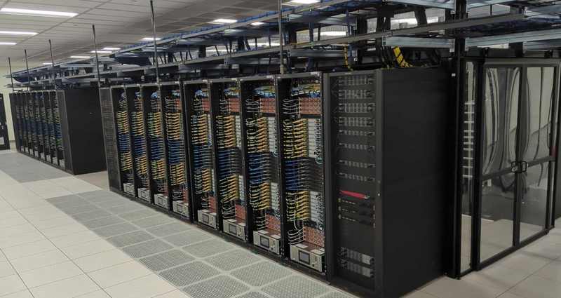 Nvidia Grace Blackwell data center racks illustrating Mistral Large 4 training infrastructure