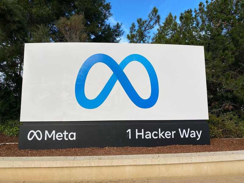Meta headquarters sign as creators seek answers about Facebook and Instagram Reels view counts