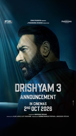 Official-style poster for Drishyam The Conclusion starring Ajay Devgn