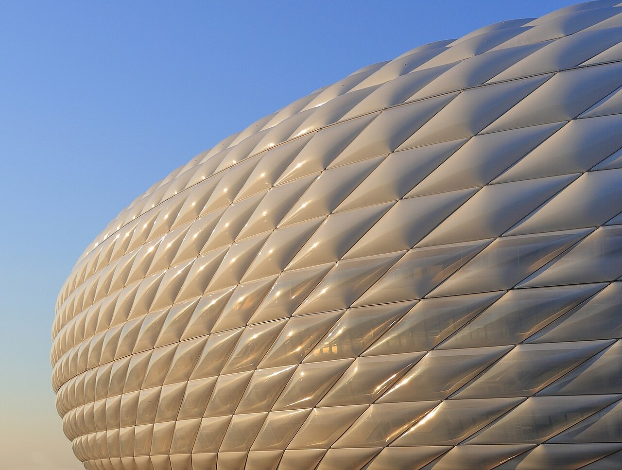 Allianz Arena exterior, home of Bayern Munich, who face Freiburg in the Bundesliga on Sunday without Vincent Kompany