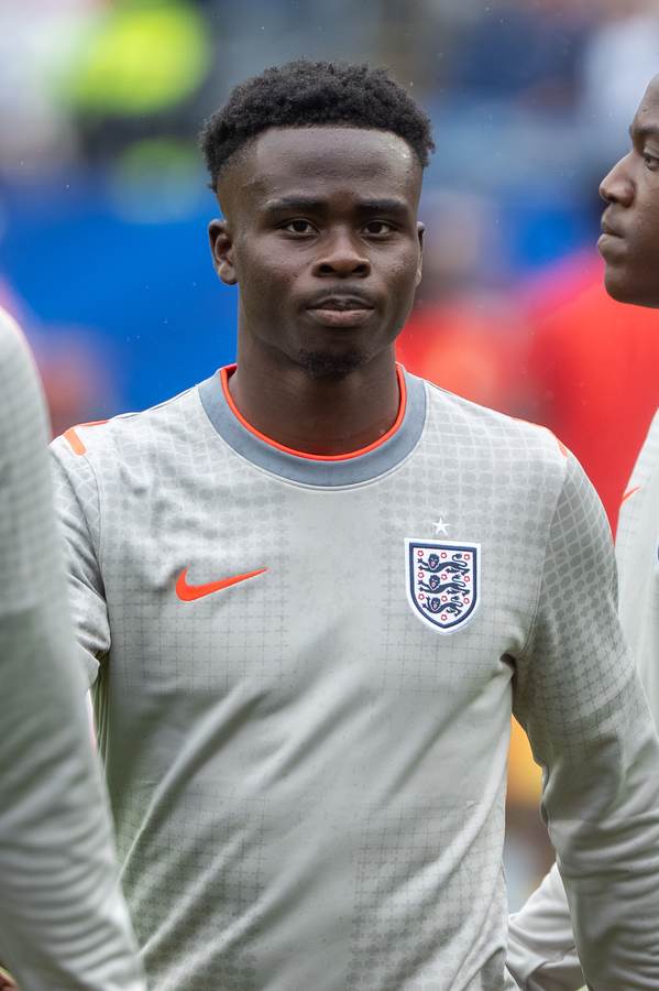 Bukayo Saka of England; his two goals helped seal the record England 7-0 Croatia Nations League win in Rijeka