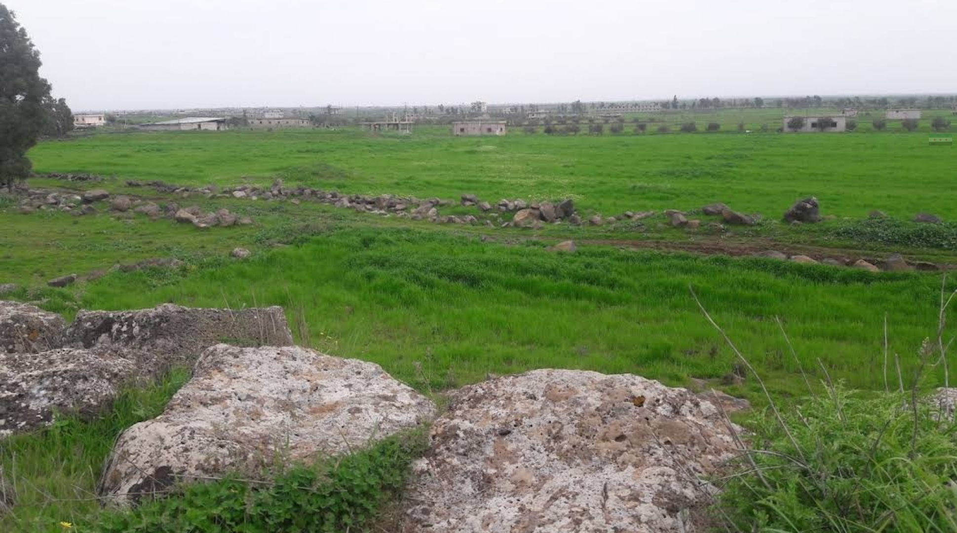 The countryside of Daraa province in southern Syria, the landscape of basalt rock and farmland where Jordan airstrikes Syria Daraa sites killed seven civilians, Syria says