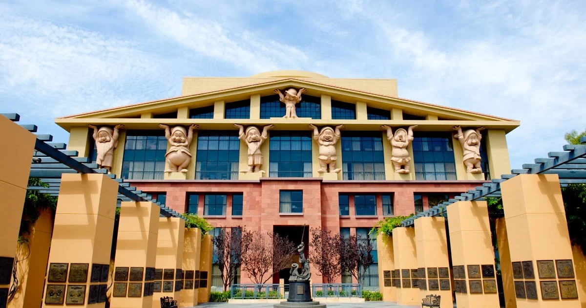 The Team Disney building at the Walt Disney Studios in Burbank, California — Disney is hiring at least 60 Character.AI employees after the startup's Chapter 11 filing, file photo