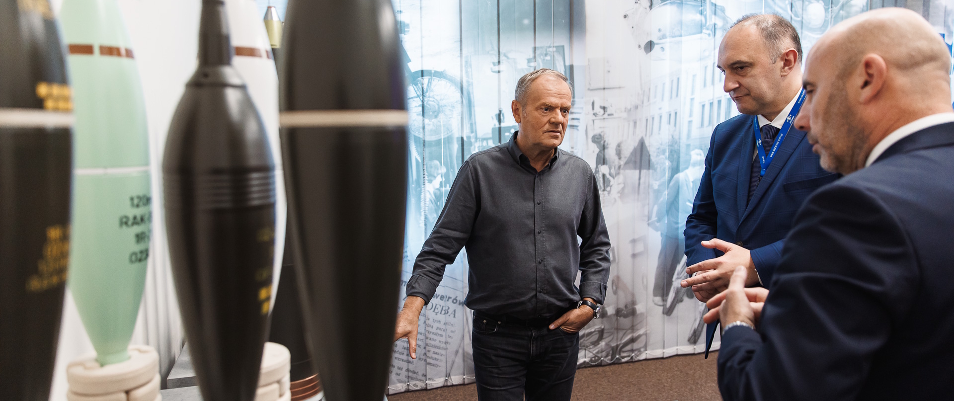 Prime Minister Donald Tusk visiting the Dezamet metal works in September 2025