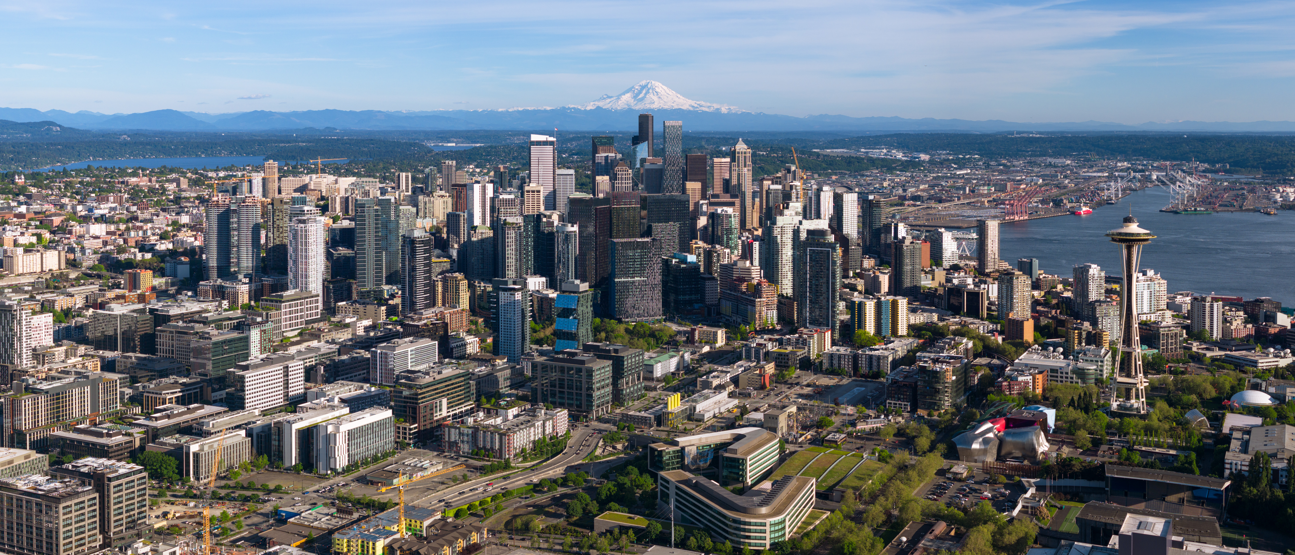 Seattle downtown aerial where the federal affidavit alleges Taiwan official relative surveillance occurred