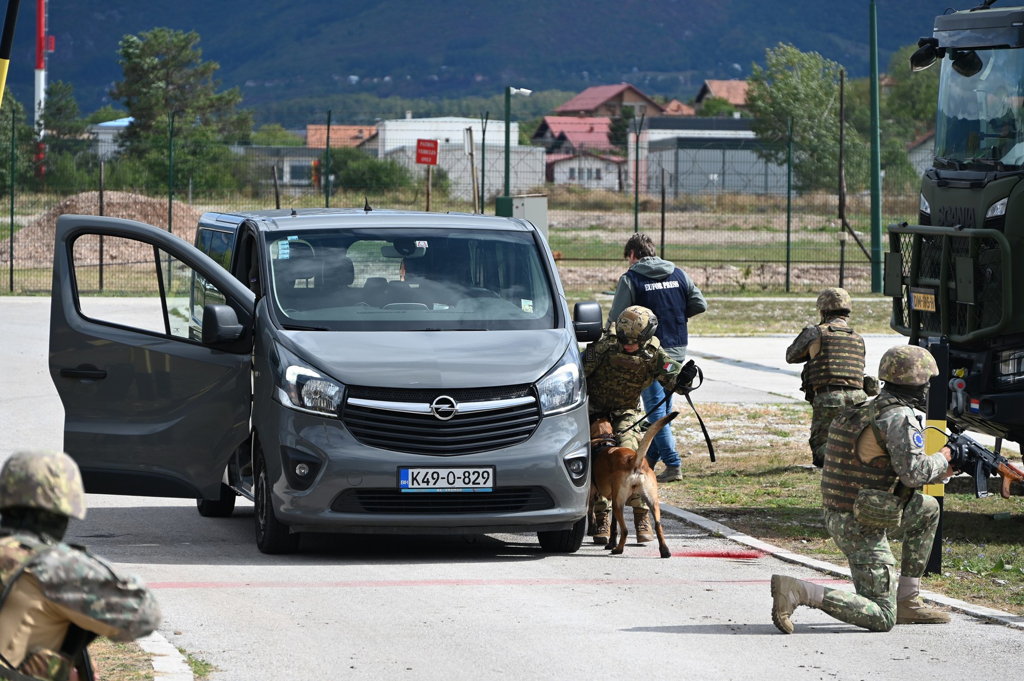 EUFOR Althea peacekeepers at Camp Butmir in Sarajevo, the mission's headquarters in Bosnia (file photo)