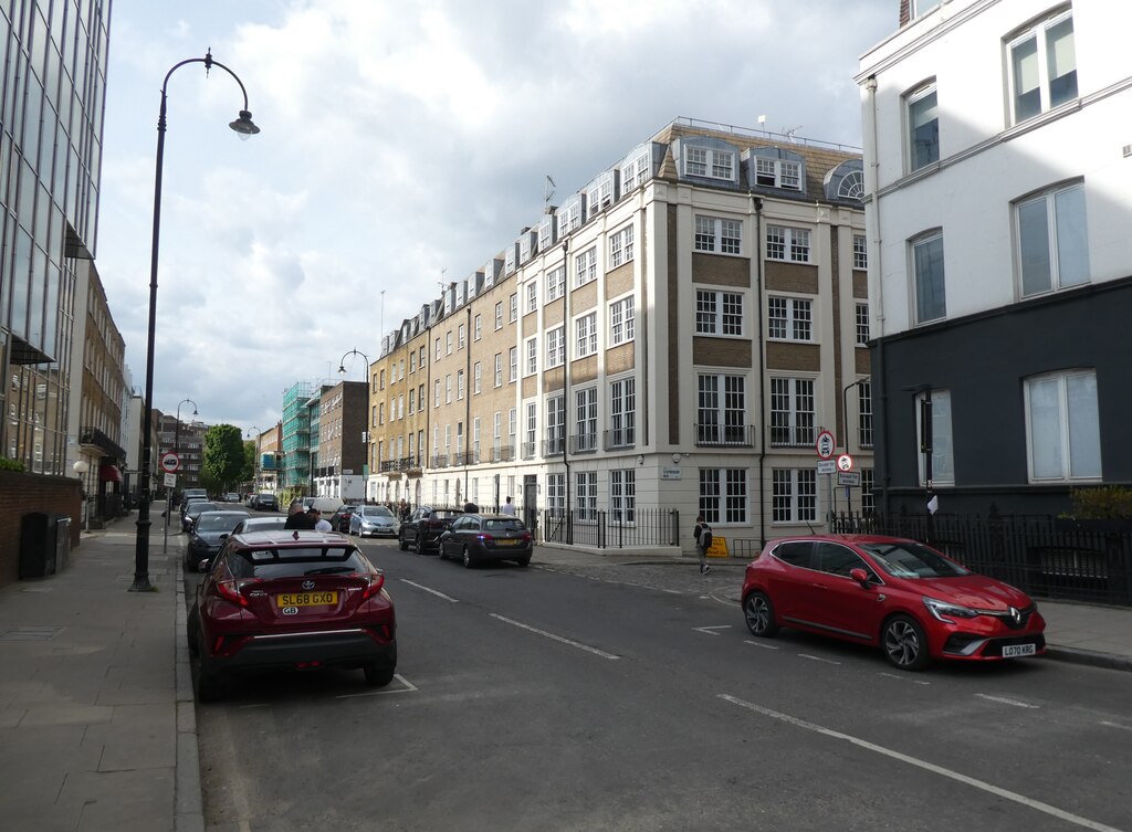 North Gower Street in Euston, London, the street named as the bride's address on the 1997 Elmi marriage certificate