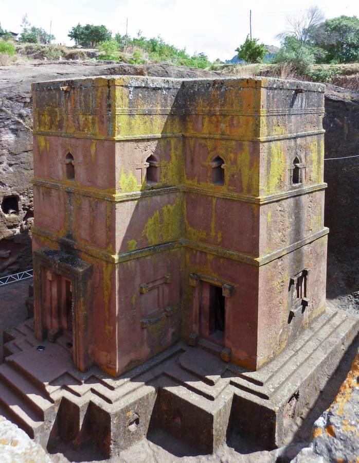 Bete Giyorgis, the rock-hewn Church of Saint George in Lalibela, where about 33 tourists were stranded as the Tigray war 2026 fighting spread