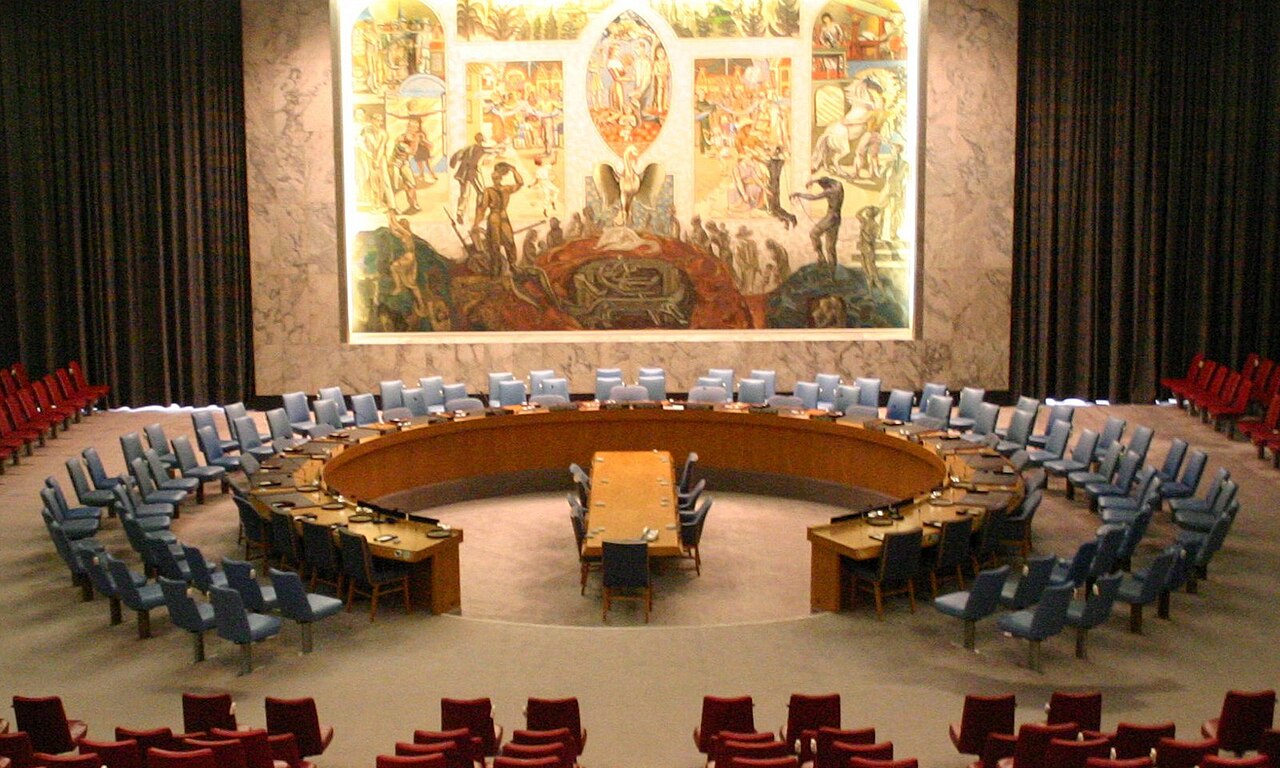 United Nations Security Council chamber, where Russia and Ukraine set out opposing ceasefire positions on September 23, 2026
