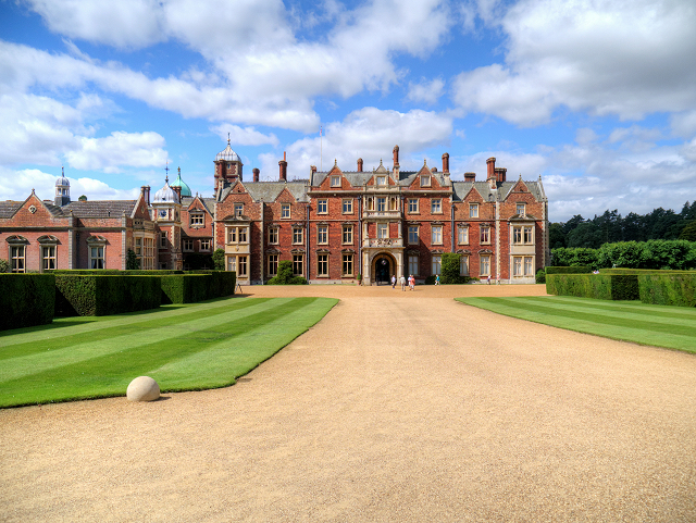 Sandringham House on the Sandringham Estate in Norfolk, where Andrew Mountbatten-Windsor lived at Marsh Farm