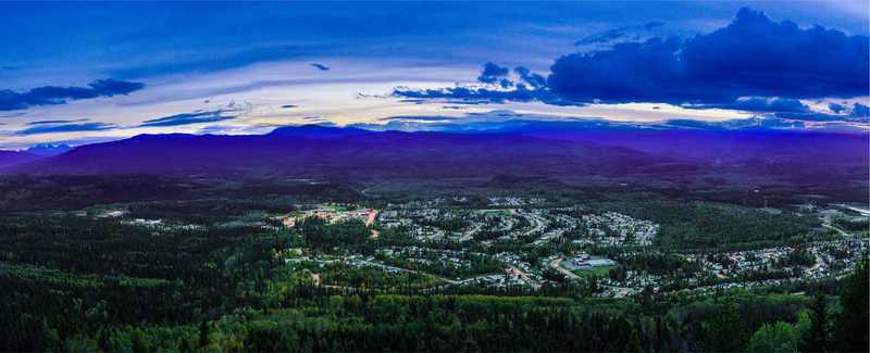 Wide view of Tumbler Ridge, B.C., the community affected by Canada's deadliest school shooting since 1989