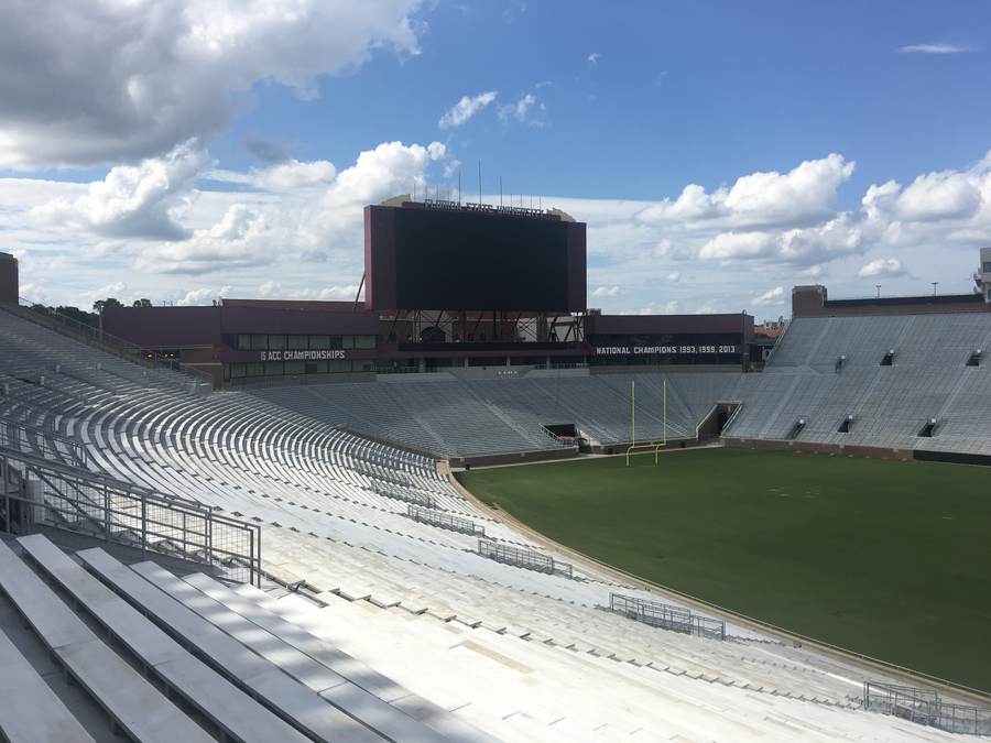 Doak Campbell Stadium in Tallahassee, where the FSU Virginia final score was 38-7