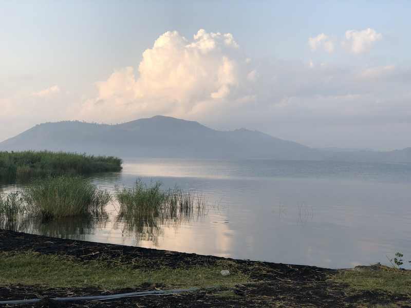 Lake Kivu at Goma, DR Congo, the rebel-held city hosting the AU peace delegation