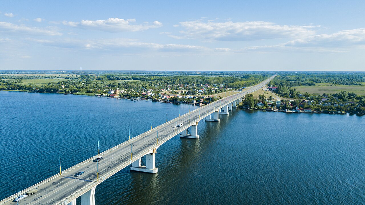 Antonov road bridge over the Dnipro River at Kherson, on the corridor covered by the Kherson region ceasefire