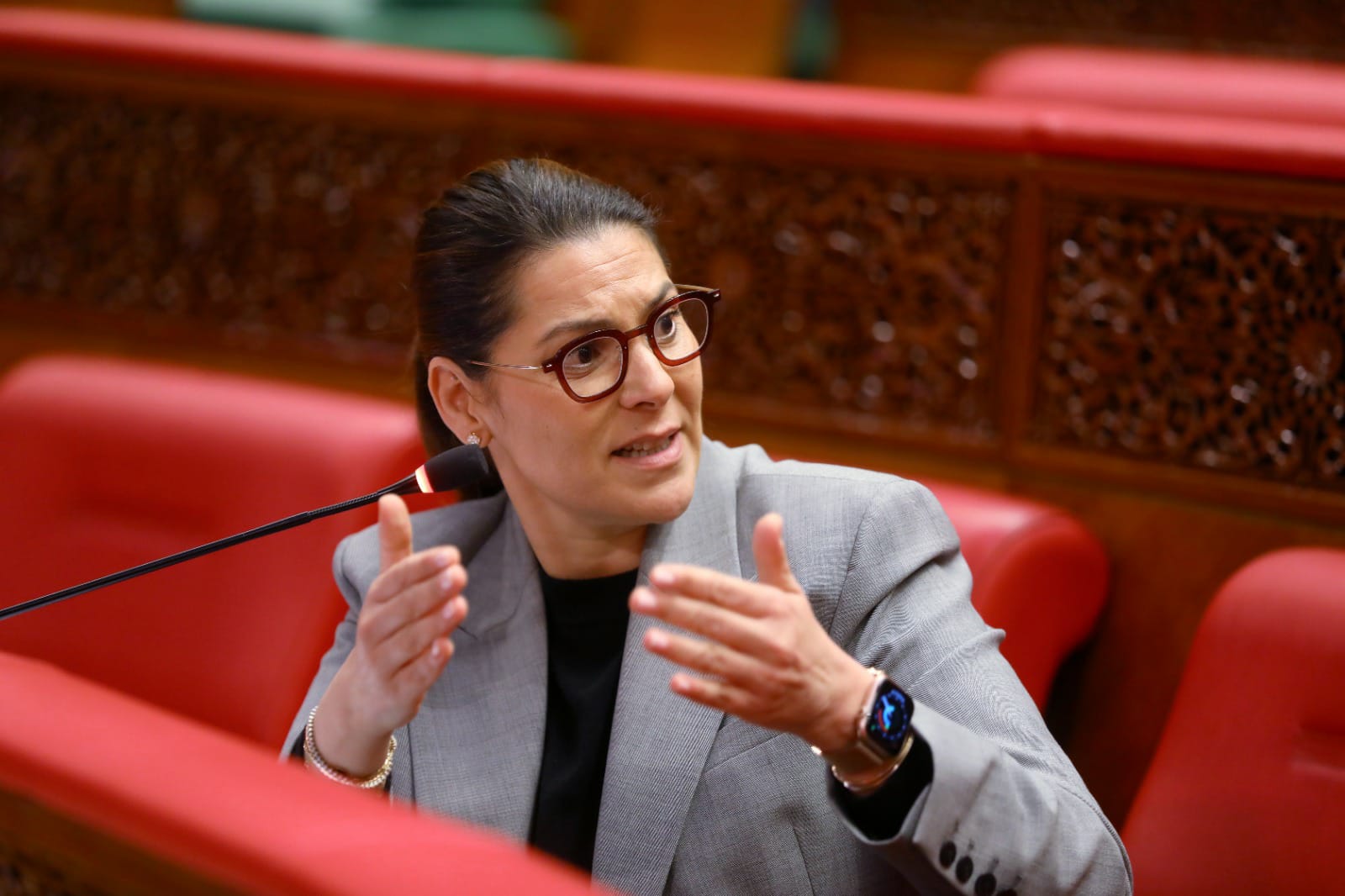 Fatima Ezzahra El Mansouri, leader of Morocco's PAM party, which won the 2026 parliamentary election with 97 seats