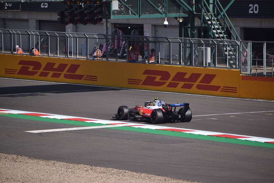 Lewis Hamilton's Ferrari Formula 1 car at the 2026 British Grand Prix at Silverstone