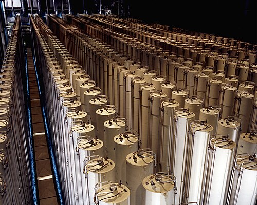 A gas centrifuge cascade illustrating the technology used for Saudi uranium enrichment under debate in the 2026 nuclear agreement