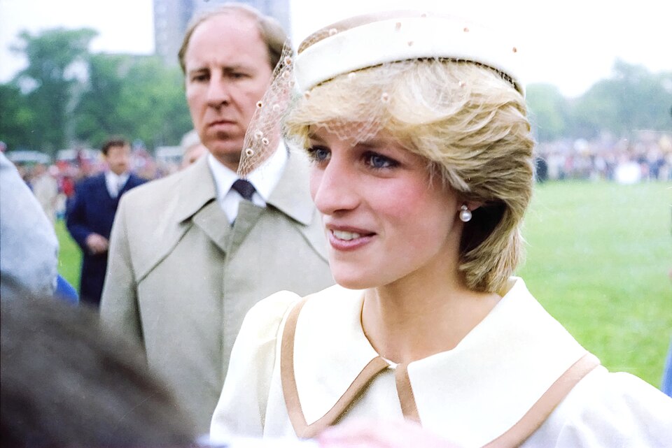 Princess Diana during a 1983 Canadian royal visit, illustrating the Charles Spencer Diana memoir