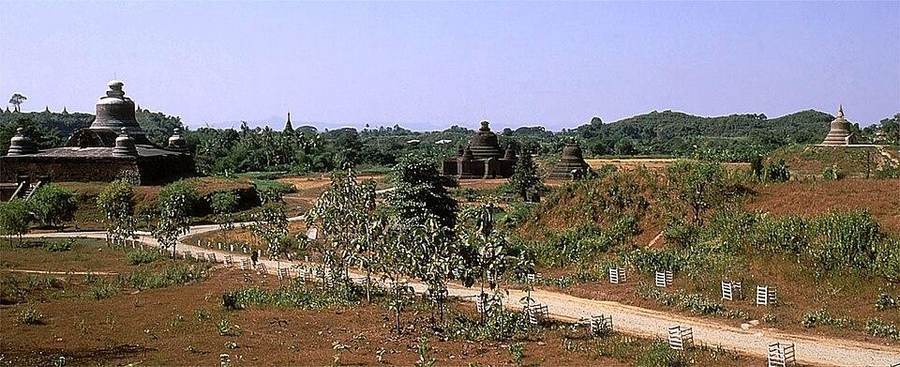 Temples and fields at Mrauk U in Rakhine State, where the UN Myanmar war crimes report says civilians face continuing conflict