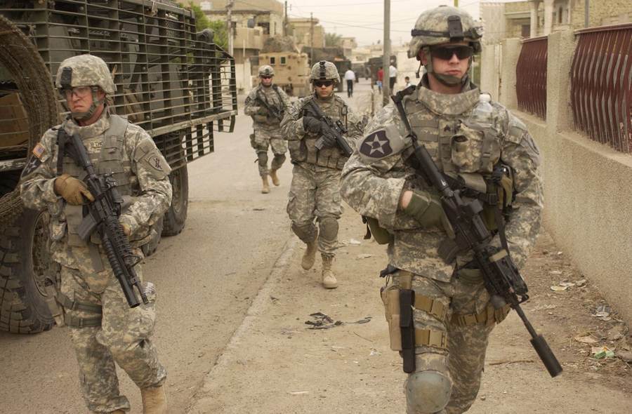 US Army soldiers from the 3rd Stryker Brigade on patrol in Iraq — US forces are set to complete their exit from the country by September 30, 2026, ending a 23-year military presence