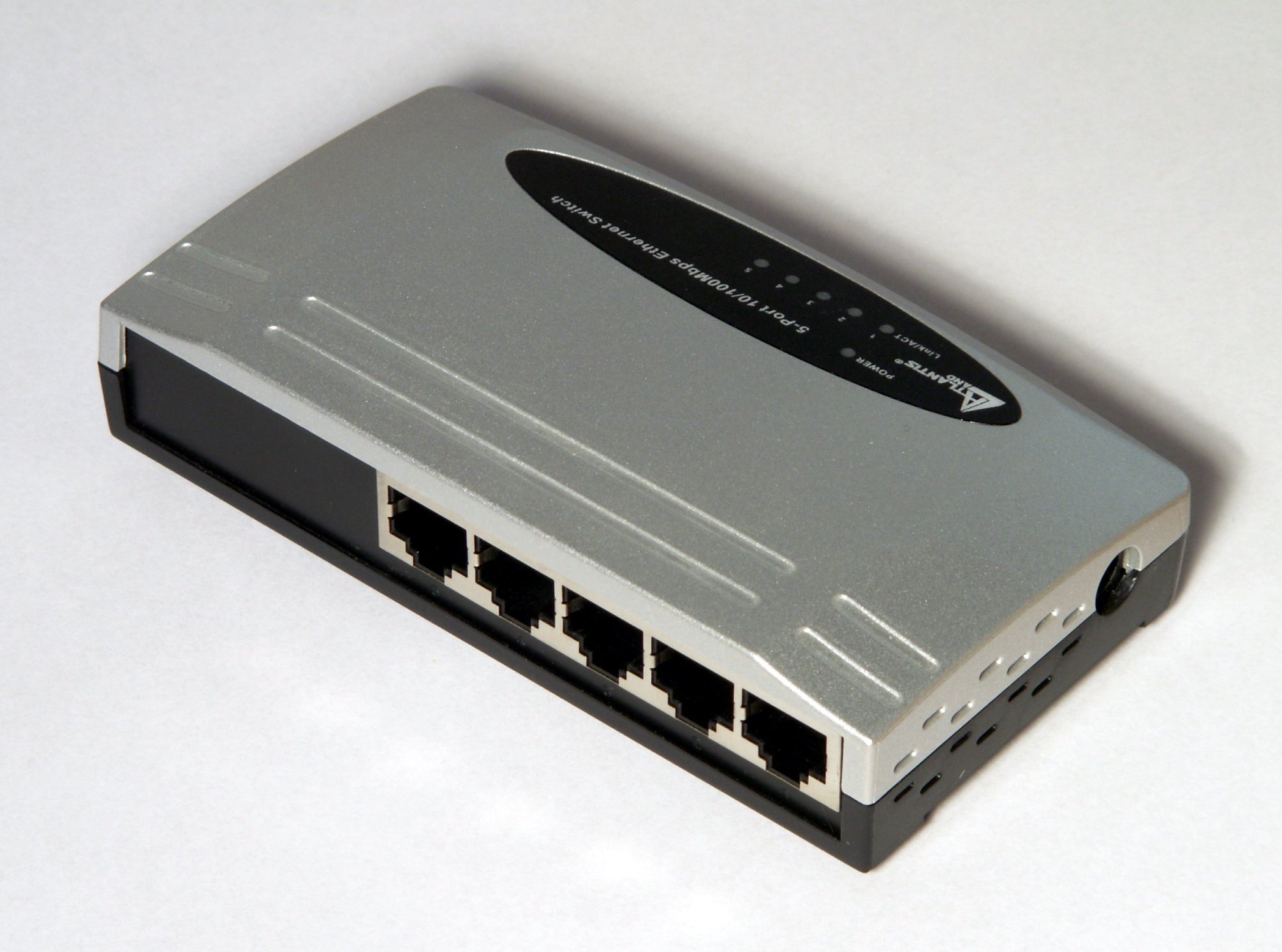 Switch ports and cabling — file photograph
