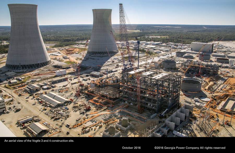 Vogtle nuclear plant construction in Georgia, an example of Westinghouse AP1000 reactor construction in the United States