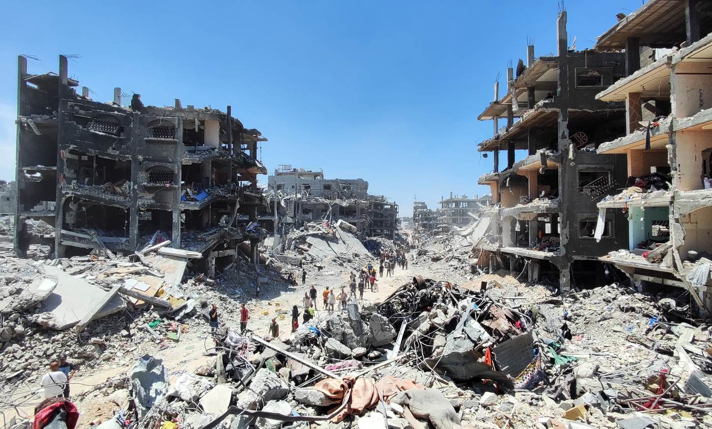 Destroyed buildings in Gaza in a file photo; more than 1,400 Palestinians have been killed during the ceasefire, health officials say