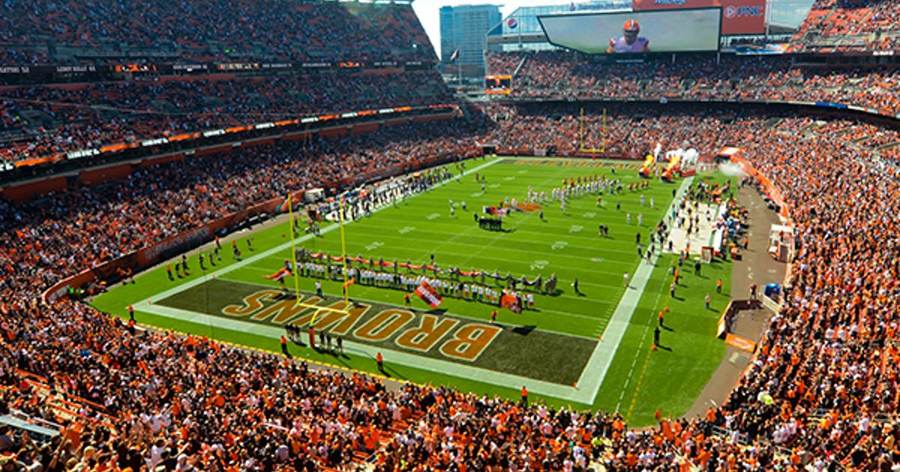 Cleveland Browns Stadium on a game day