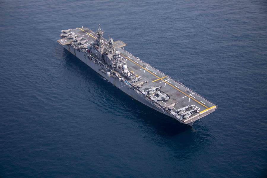 USS Makin Island transiting the Gulf of Thailand during exercise Cobra Gold 2023
