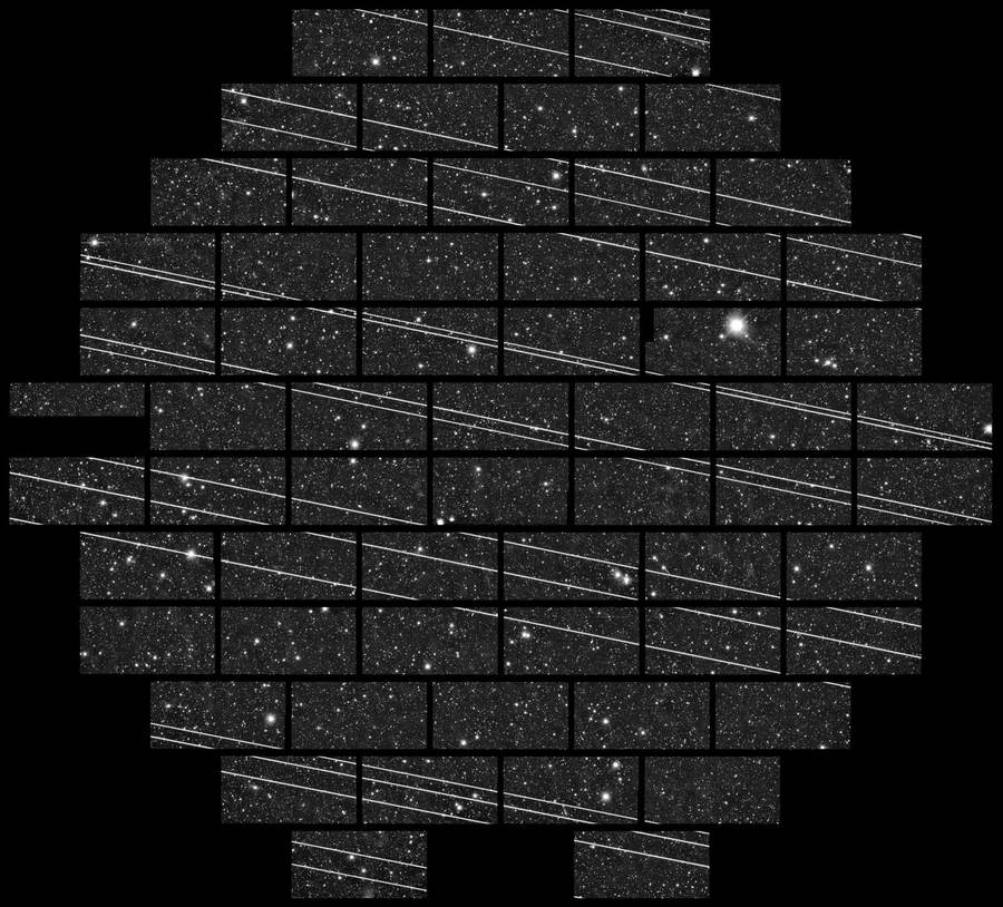 Starlink satellites streak across the night sky in an image captured by the Cerro Tololo Inter-American Observatory; Ukraine wants U.S. sanctions on the firms behind Russia's rival Rassvet constellation