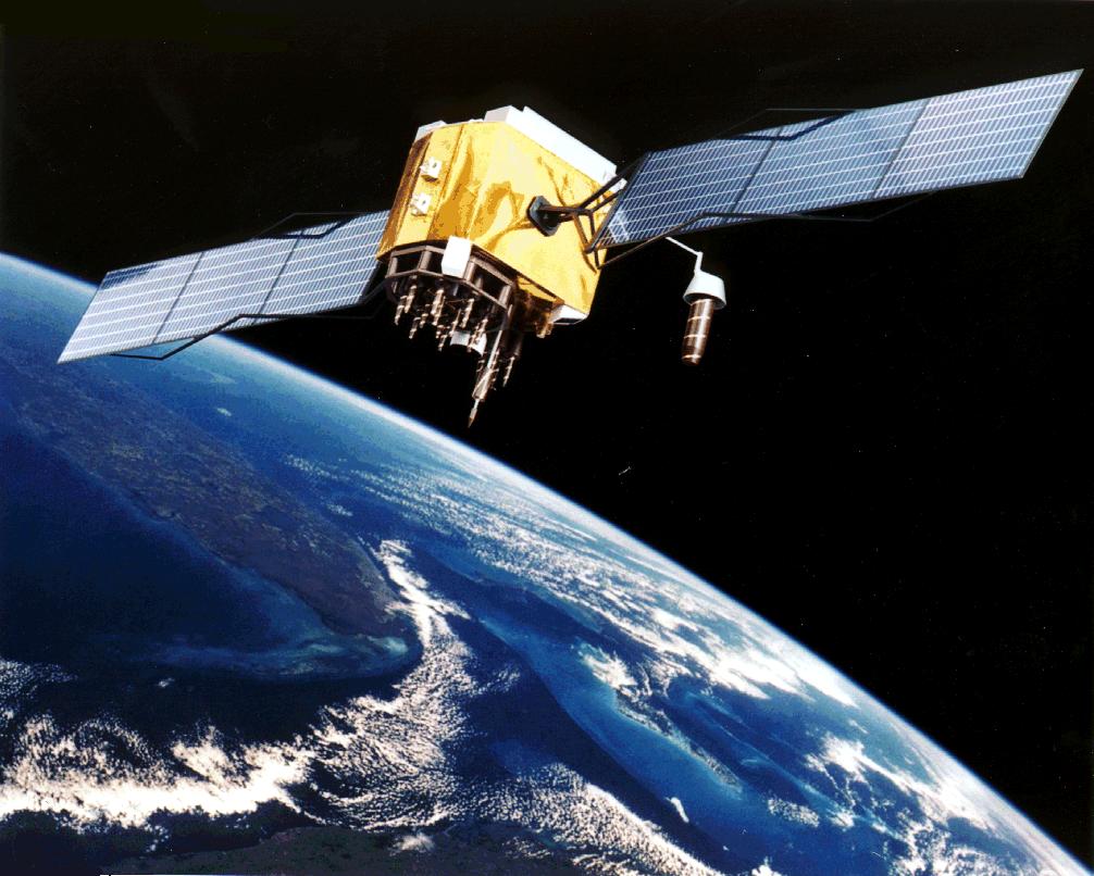 Artist concept of a GPS satellite — navigation systems depend on continuous precise time and were central to the leap second debate